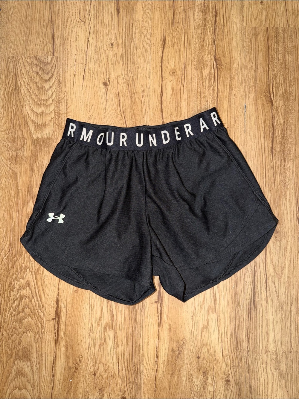 Under Armour Black Women's Athletic Shorts with Branded Waistband
